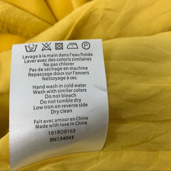 SEZANE Mustard Yellow Silk Tassel Swing Dress - Picture 9 of 12